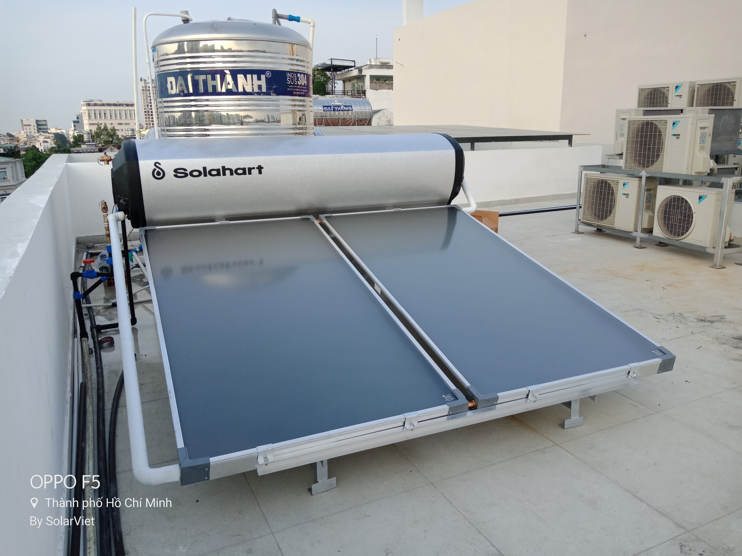 Công trình máy solahart Premium 300L lắp đặt tại Phổ Quang, Tân Bình